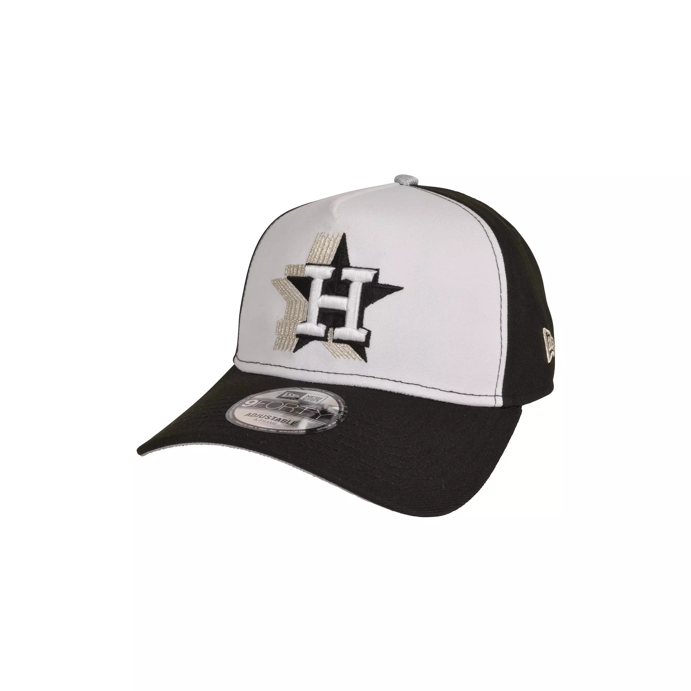 New Era Houston Astros 9FORTY A-Frame Snapback Hat-Black
